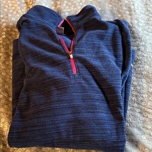 Eddie Bauer Women's Navy Half-Zip Sweatshirt